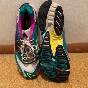 Adidas Teal and Pink Athletic Shoes